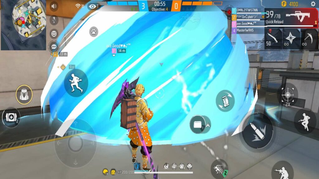 cara gunakan jutsu naruto free fire