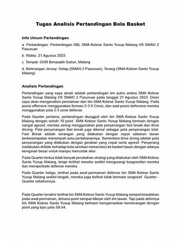 Analisis Pertandingan Hari Pertama