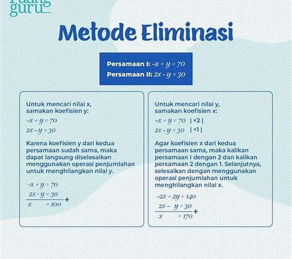 Metode Eliminasi Tanpa Jejak
